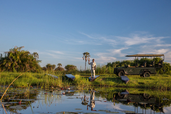 Little Tubu Camp Little Tubu Camp: Mokoro-Anlegestelle