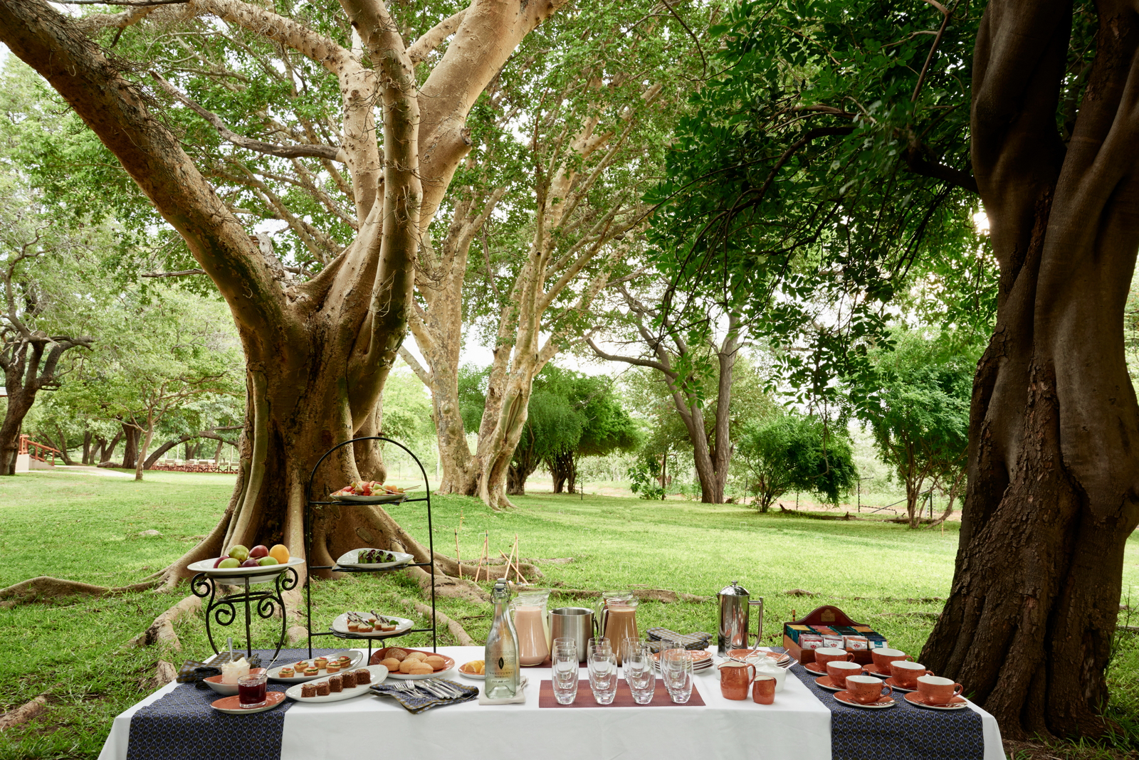 Sanctuary Chobe Chilwero Sanctuary Chobe Chilwero: Gartenbuffet