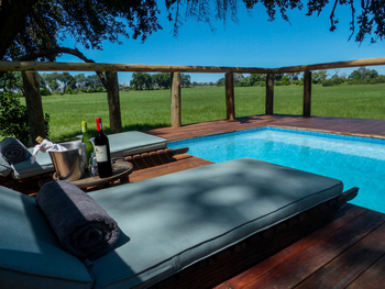 Duba Explorers Camp Duba Explorers Camp: Liegestühle am Swimming Pool