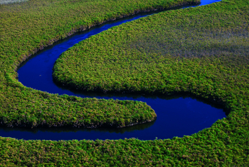 Duba Explorers Camp Duba Explorers Camp: Nqoga River von oben