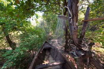 Pumulani Lodge Pumulani Lodge: Honeymoon Villa Dusche
