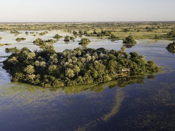 Jacana Camp aus der Luft Jacana Camp aus der Luft