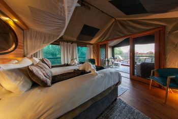 Mma Dinare Camp Mma Dinare Camp: Zelt mit Balkon
