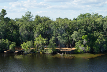 Xugana Island Lodge Xugana Island Lodge: Blick auf die Lodge