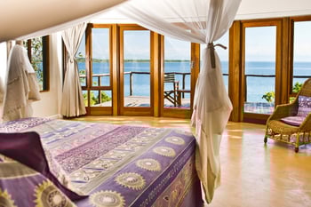 Pumulani Lodge Pumulani Lodge: Bett mit Blick