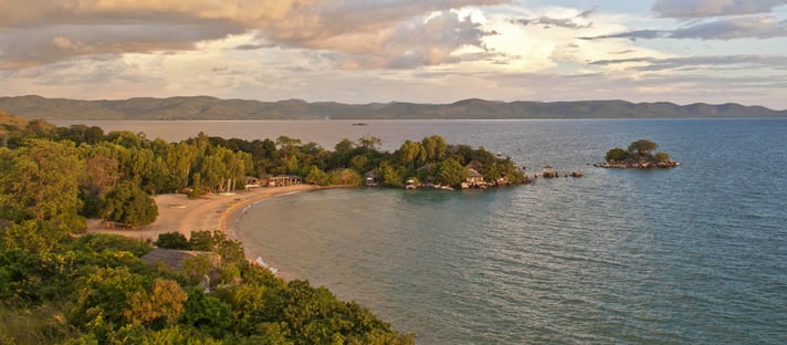 Kaya Mawa: Lage des Camps am Strand Malawi