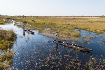 Moanachira Flood Plains Moanachira Flood Plains: Mokorofahrt im Fluss Okavango