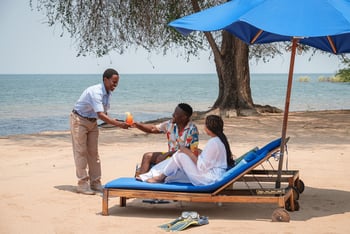 Pumulani Lodge Pumulani Lodge: Drinks am Strand